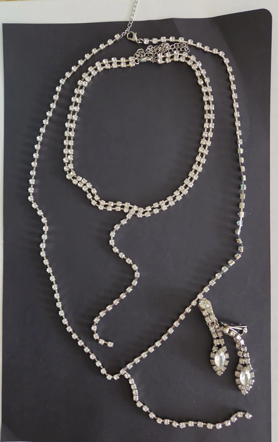 Rhinestone Necklaces and Earring Set - photo 3
