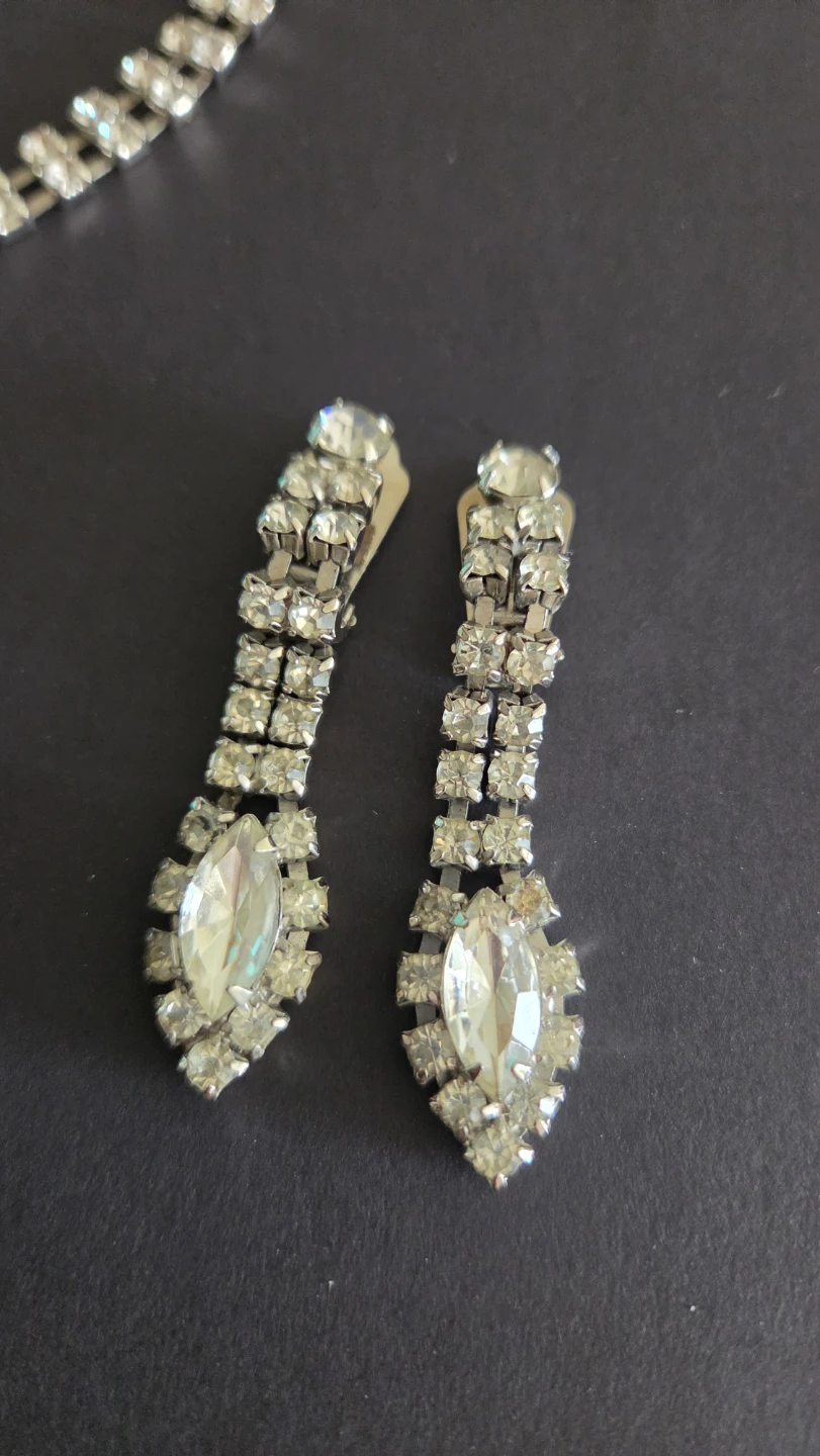 Rhinestone Necklaces and Earring Set - photo 4