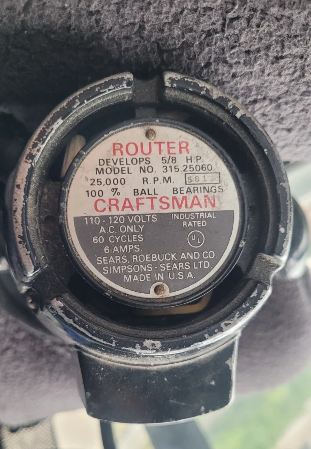 Craftsman Router 5/8 HP