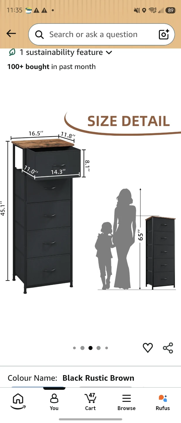 5-Drawer Fabric Dresser - photo 4