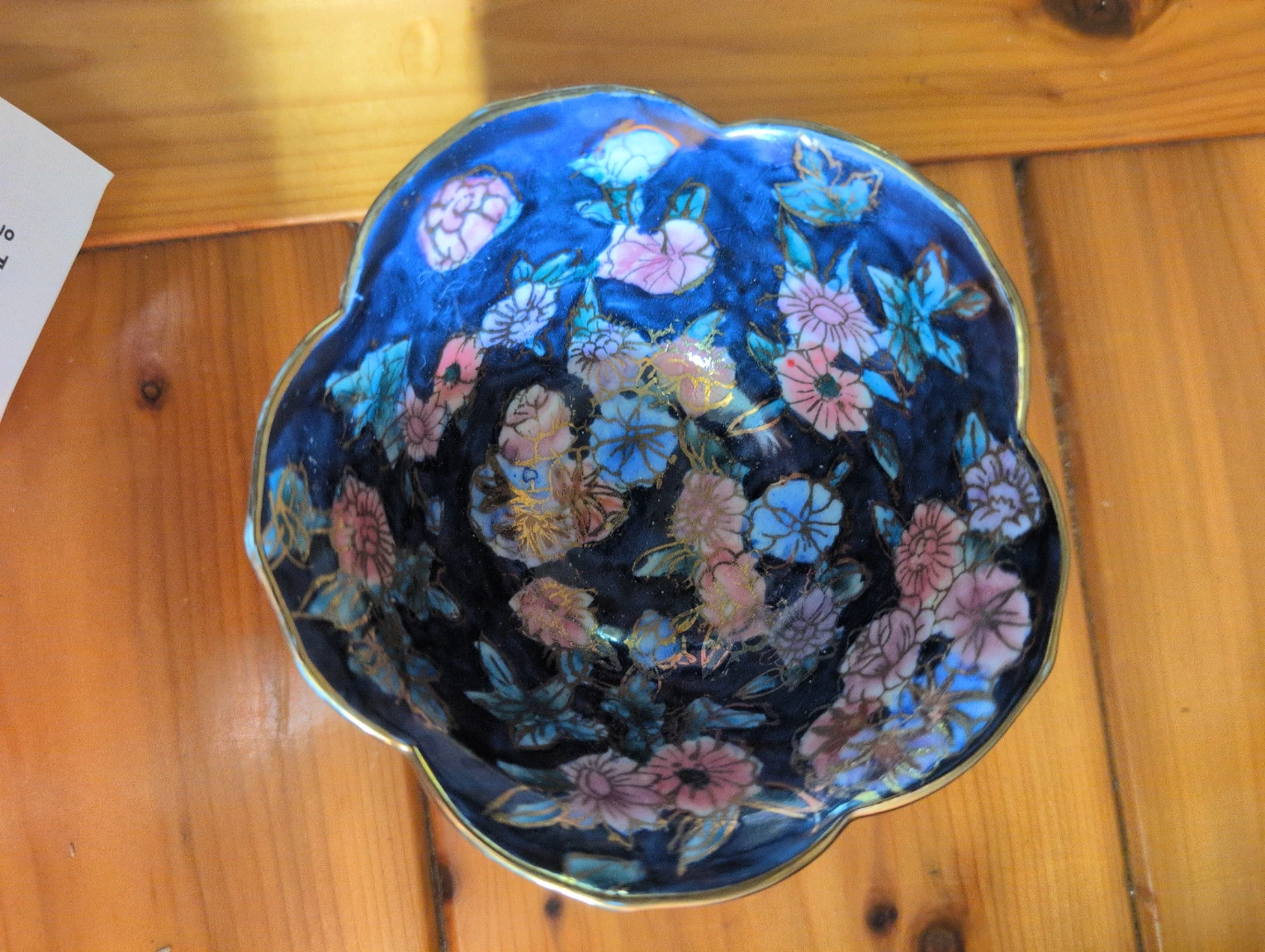 Decorative Blue Floral Bowl - photo 3