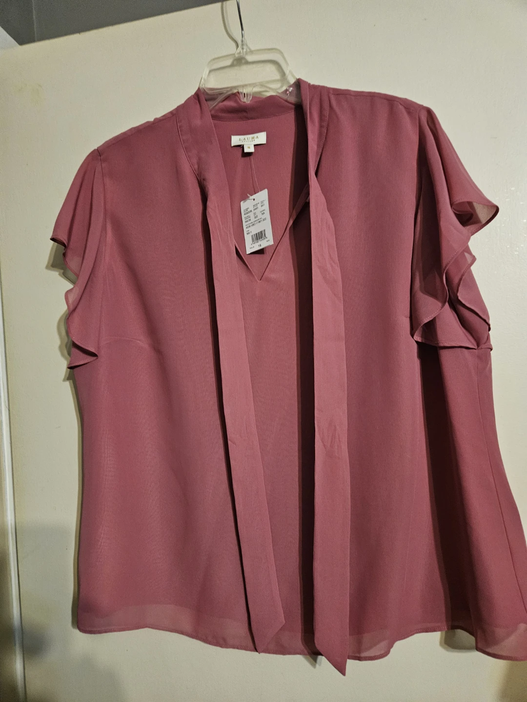 Laura Petites Pink Ruffle Sleeve Blouse
