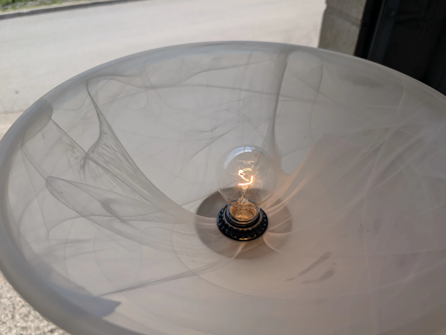 Frosted Glass Torchiere Floor Lamp - photo 4