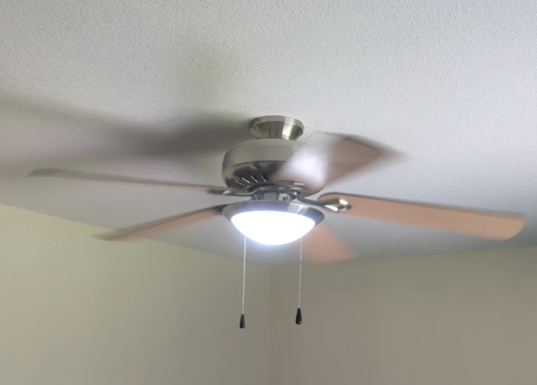 52-Inch Brushed Nickel Ceiling Fan with light kit - photo 2