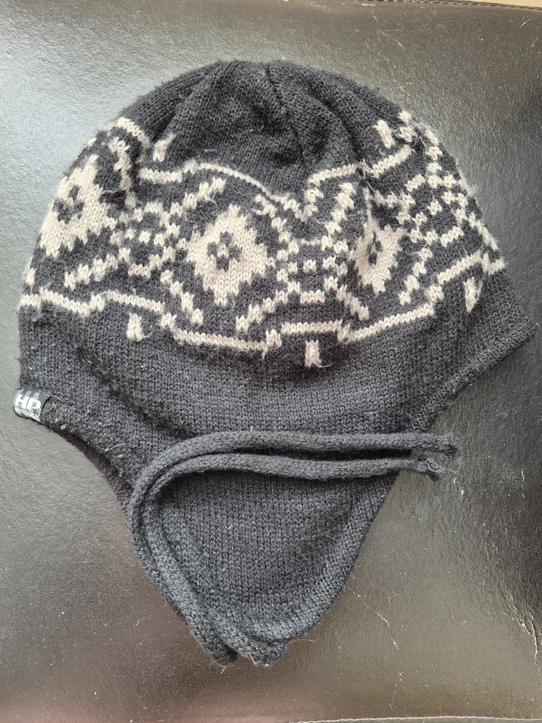 Hot Paws Knit Hat with Ear Flaps, fleece lining inside