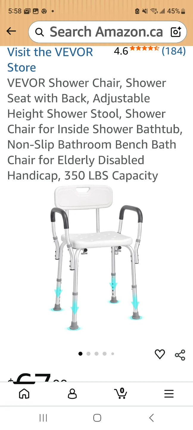 QULITY Shower Chair with Back AND ARMSand Arms - photo 3