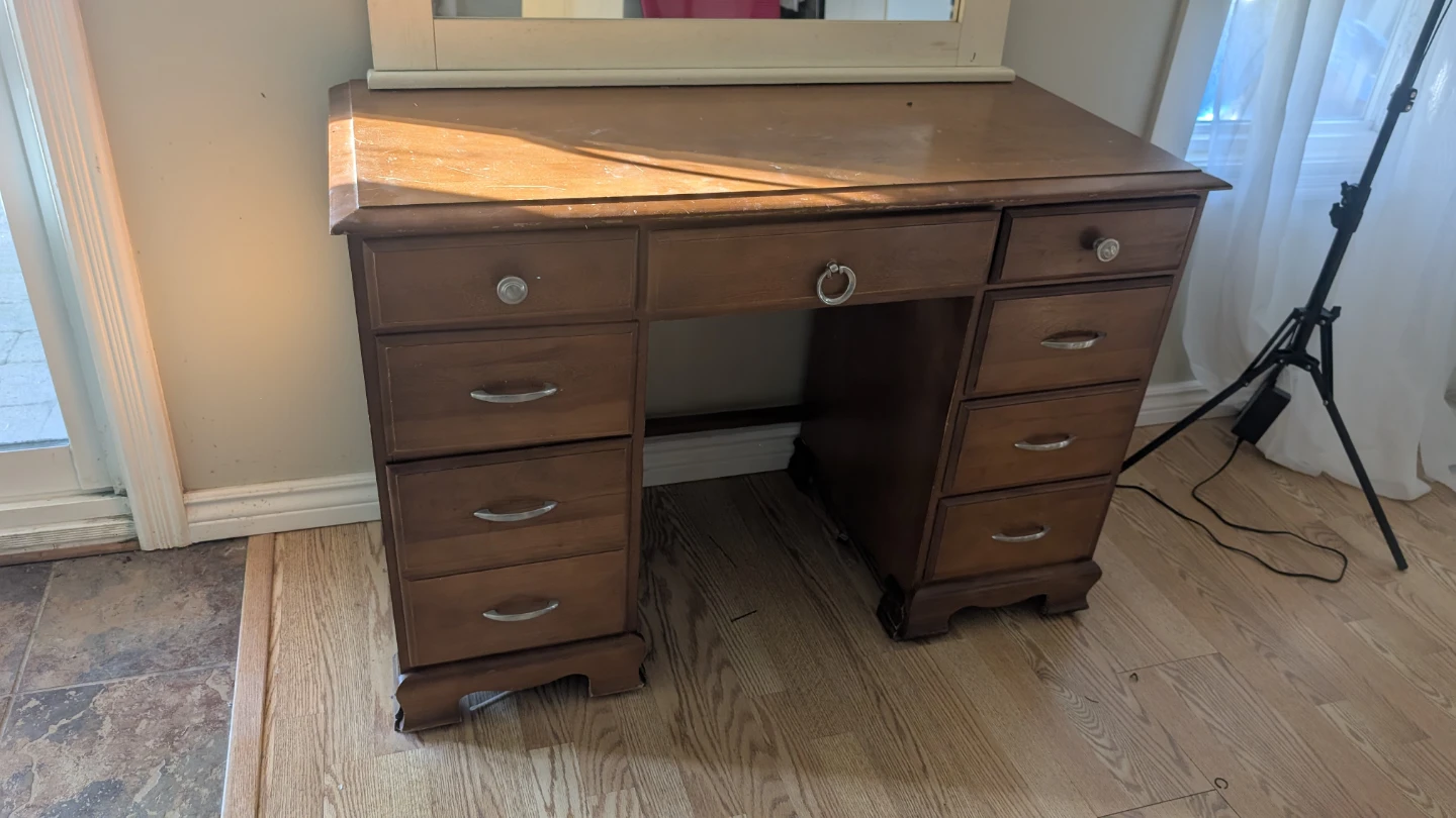 Wooden desk