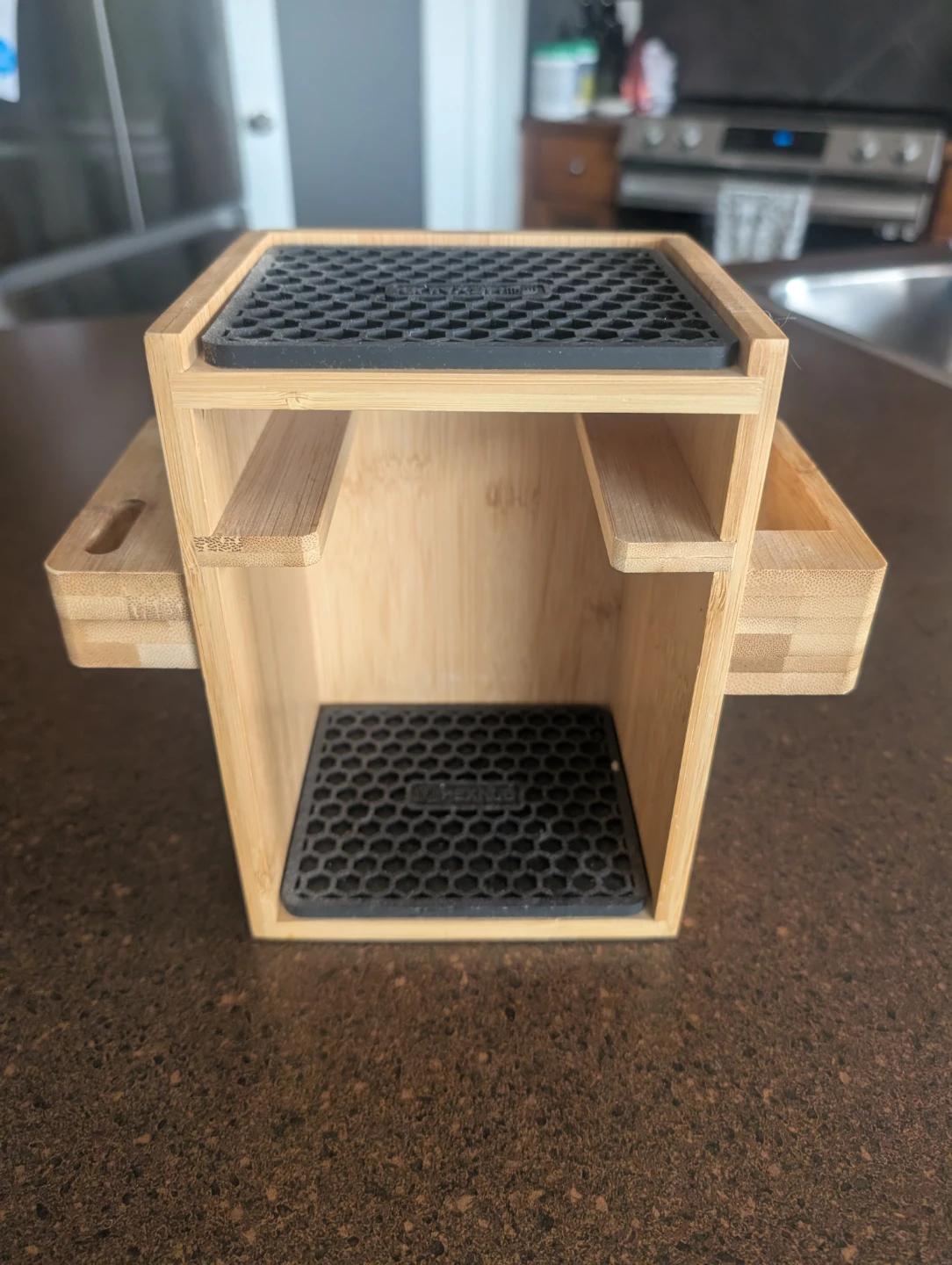 Bamboo Espresso Coffee Station / Accessories Organizer