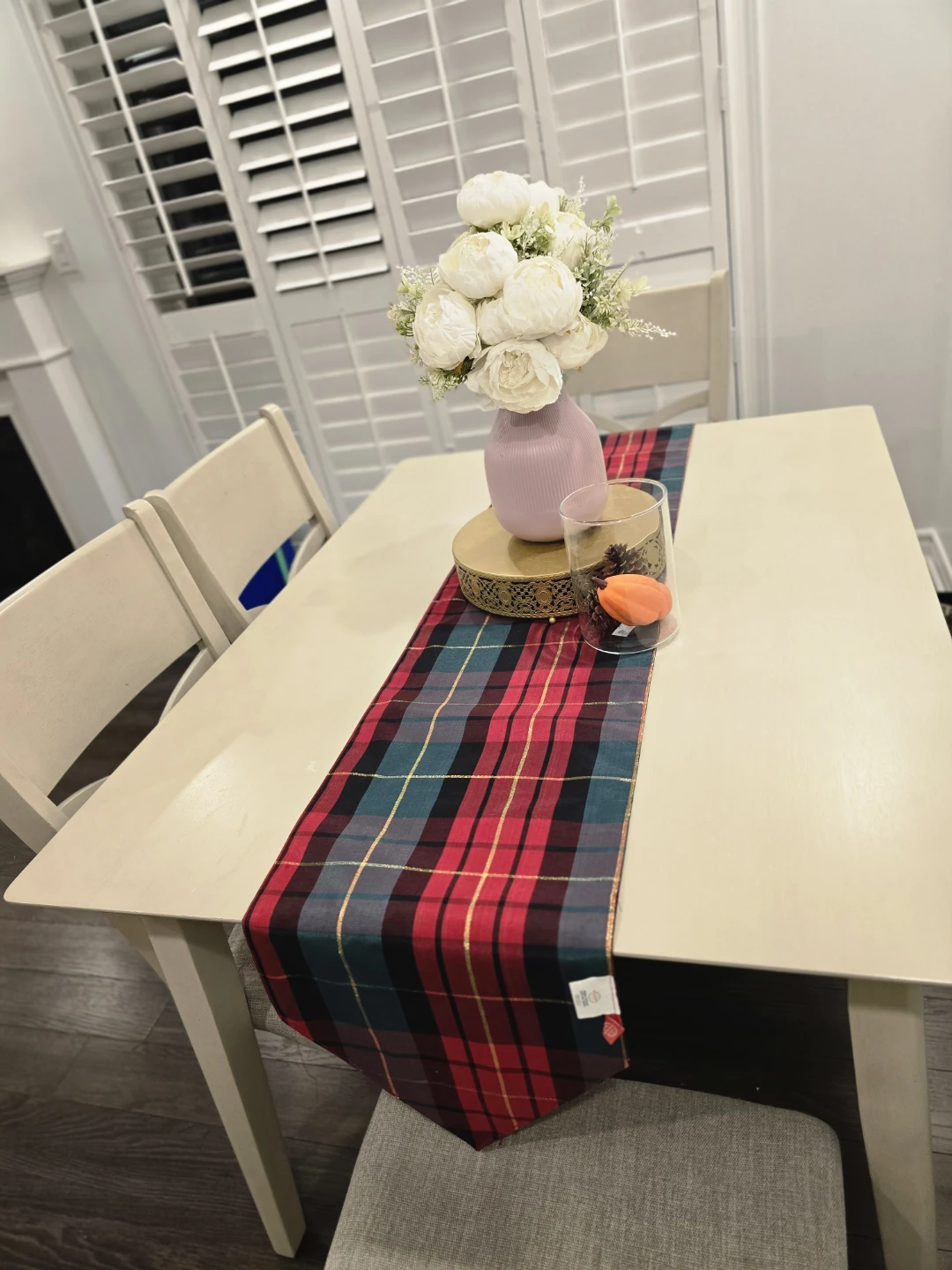 Dining table set with four chairs