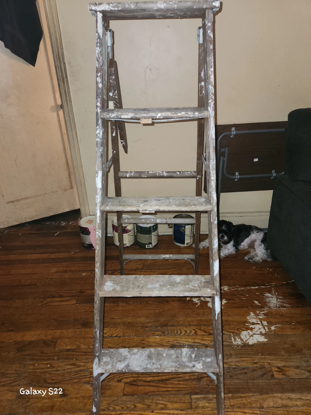 Used 5-foot wooden step ladder - photo 3