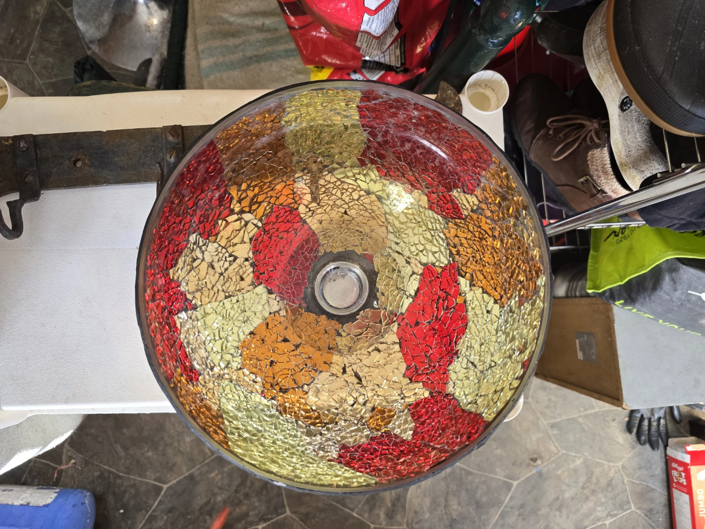 Mosaic Glass Pedestal Bowl - photo 2