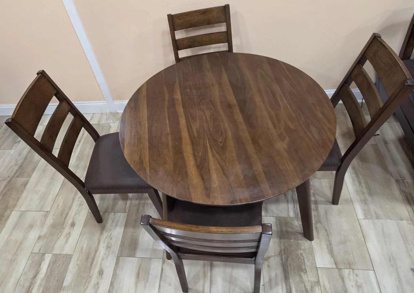 Wooden Dining Table with 4 Chairs