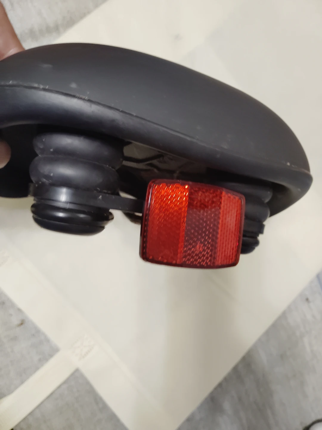 Black Comfort Bicycle Saddle with Reflector - photo 3