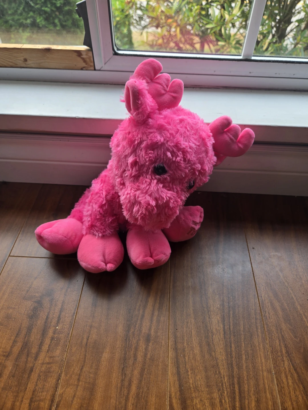 Bright Pink Plush Creature Toy