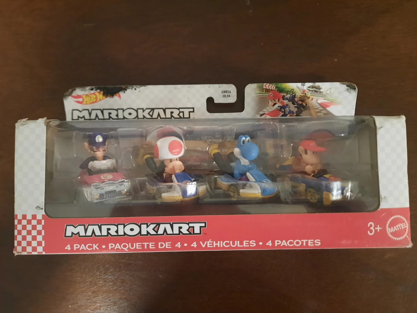 Hot Wheels Mario Kart 4-Pack Vehicles