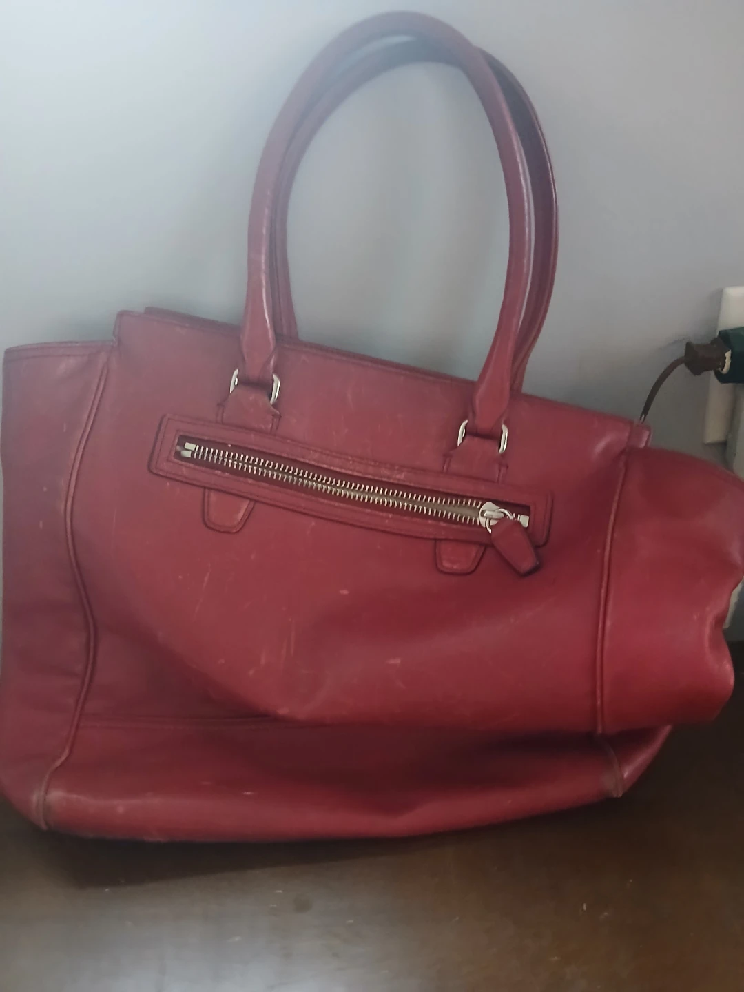 Coach Red Leather Tote Bag - photo 2