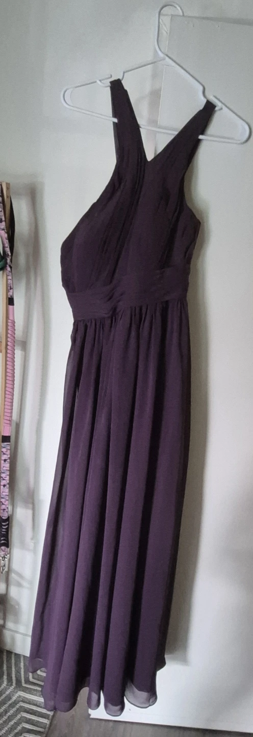 Azazie Charlize Grape A-Line Chiffon Dress