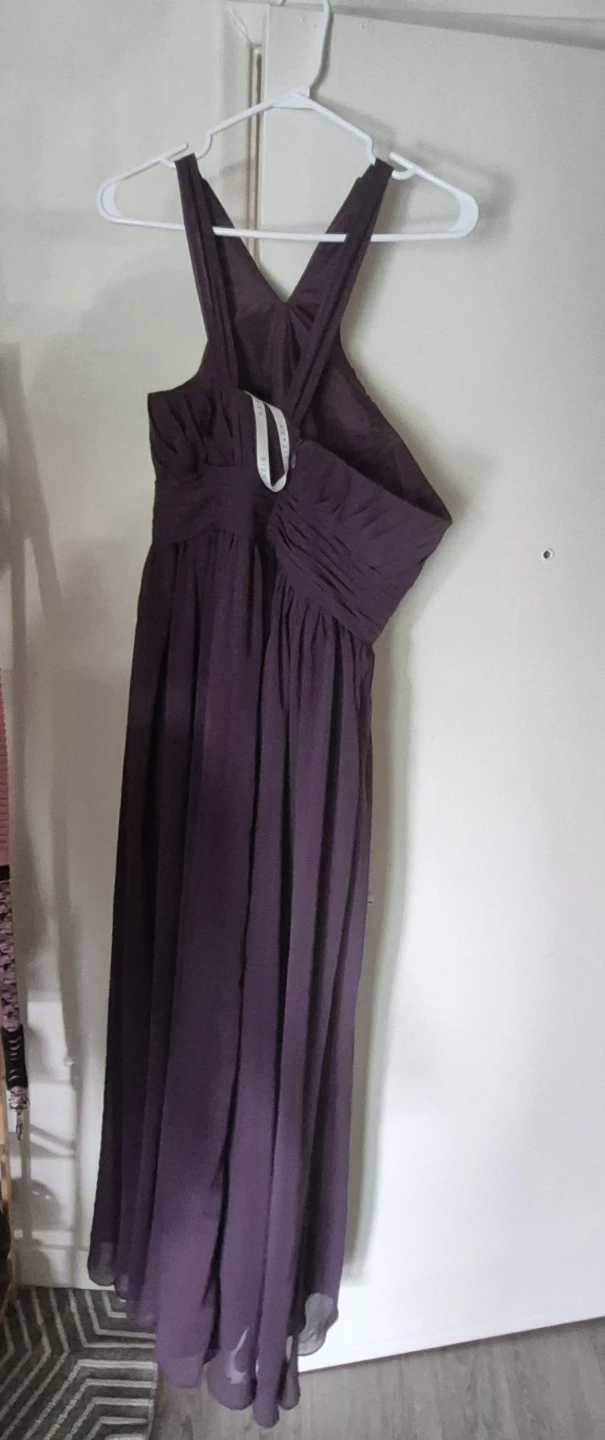 Azazie Charlize Grape A-Line Chiffon Dress - photo 3