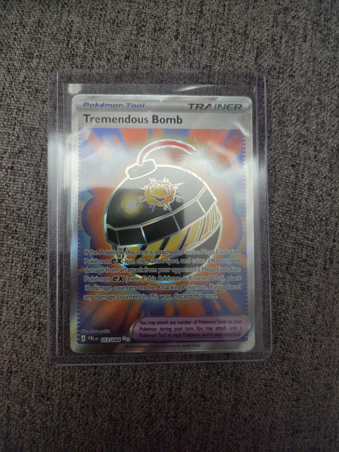 Pokémon Tremendous Bomb Trainer Card
