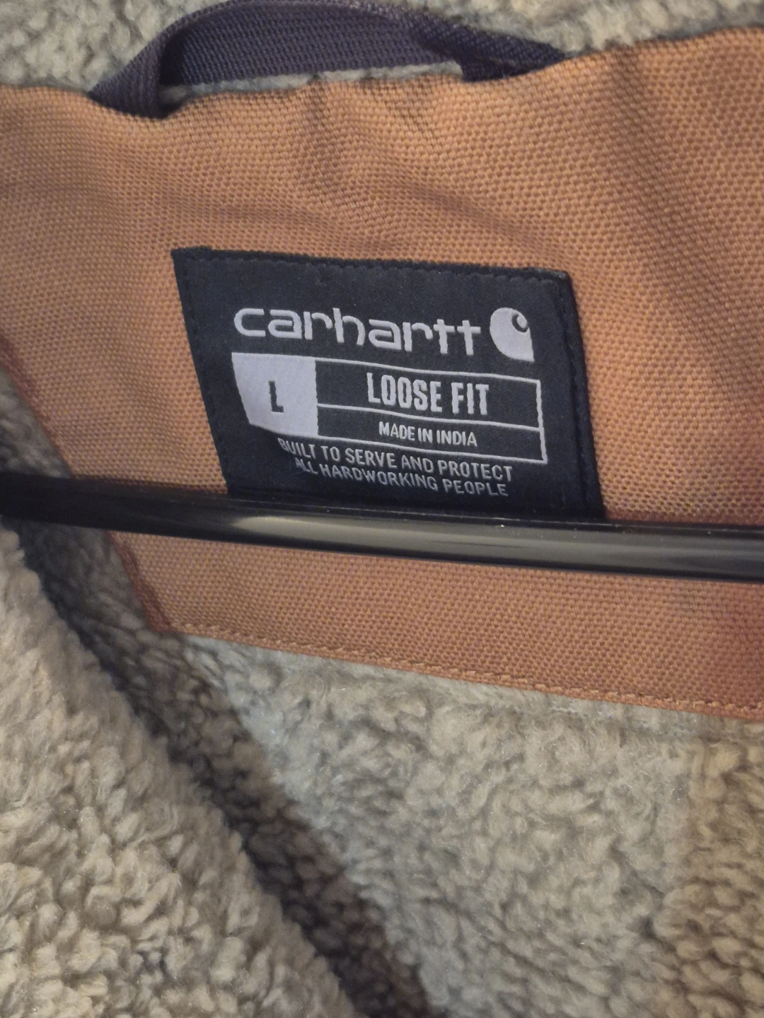 BNWT)Carhartt LG Washed Duck Sherpa-Lined Mock Neck Vest - photo 2