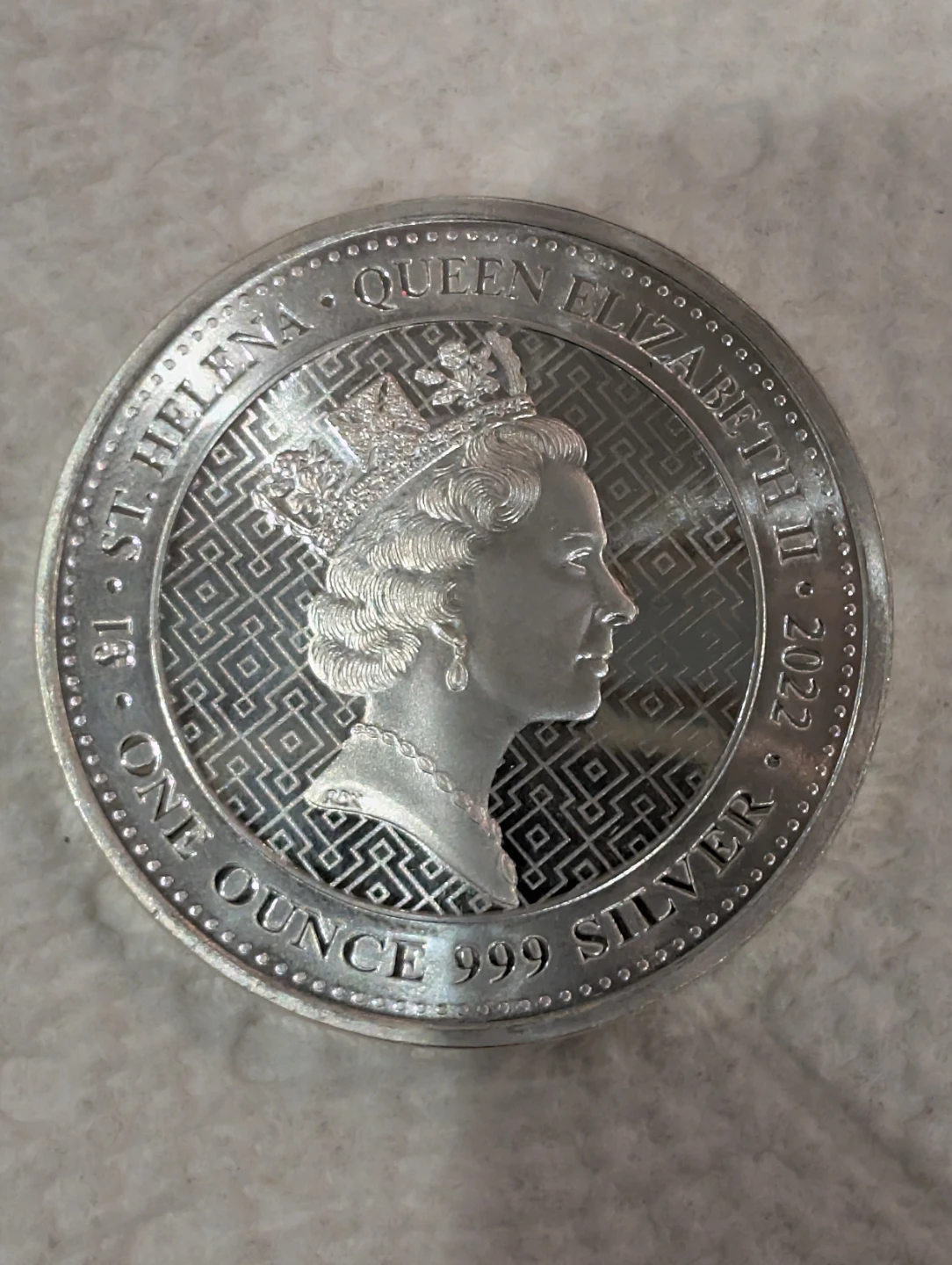 St. Helena 1 oz 999 Silver Queen Elizabeth II 2022 Coin