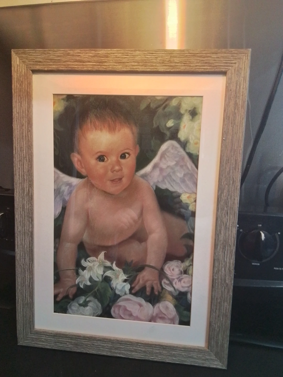 Original Soft Pastel Portrait – Classical Winged Cherub