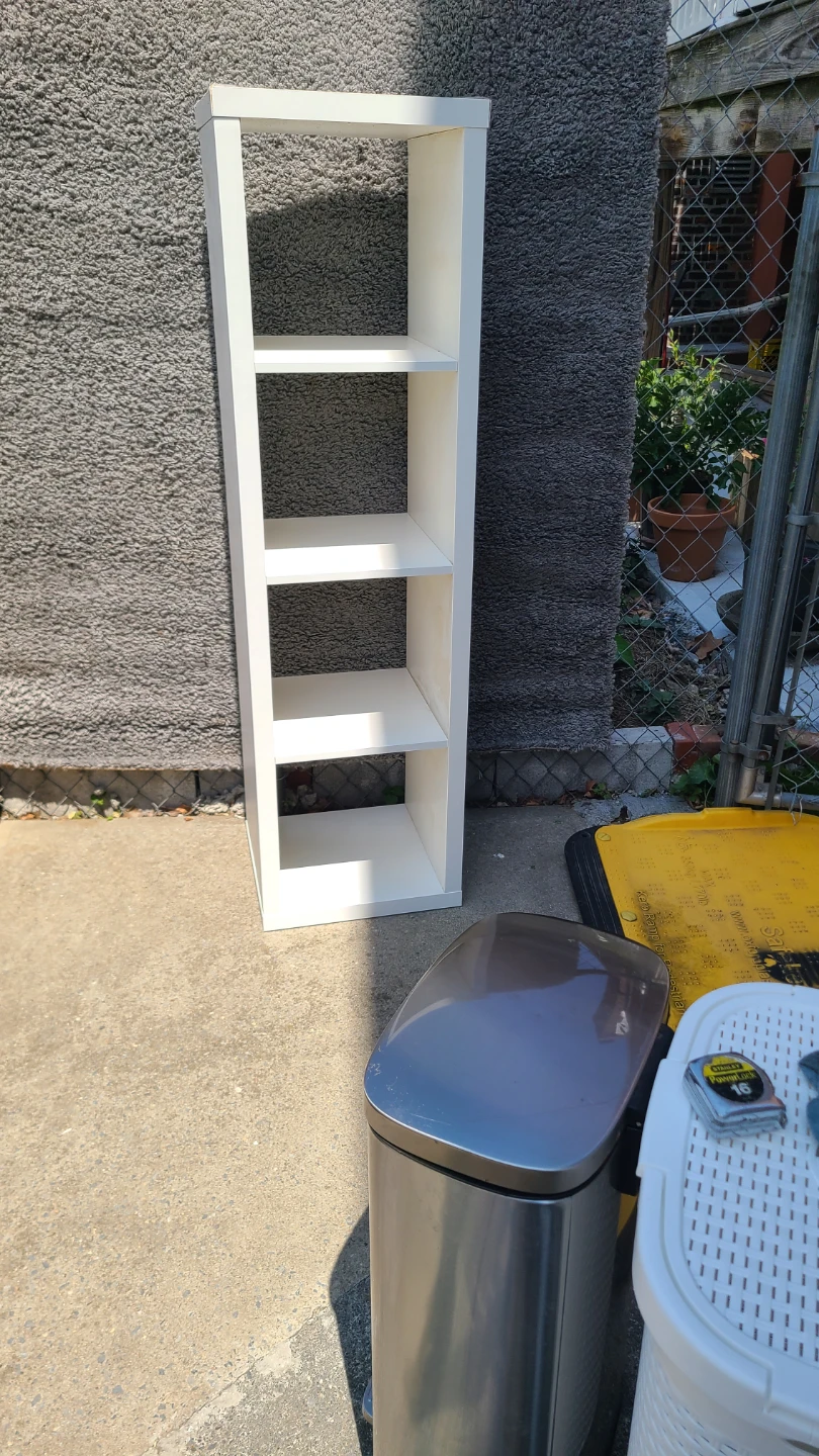 White 4-Shelf Bookshelf - photo 2