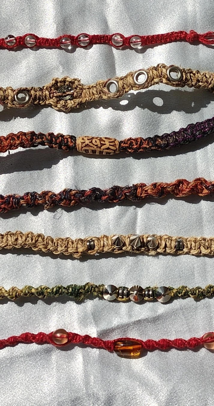 🌿Premium Unworn Handmade Hemp Bracelets (lot of 7) - photo 2
