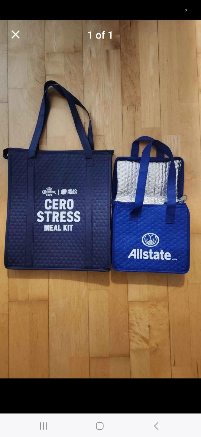 Hello Fresh Navy/ Allstate Blue Insulated Lunch Bags (Brand New)