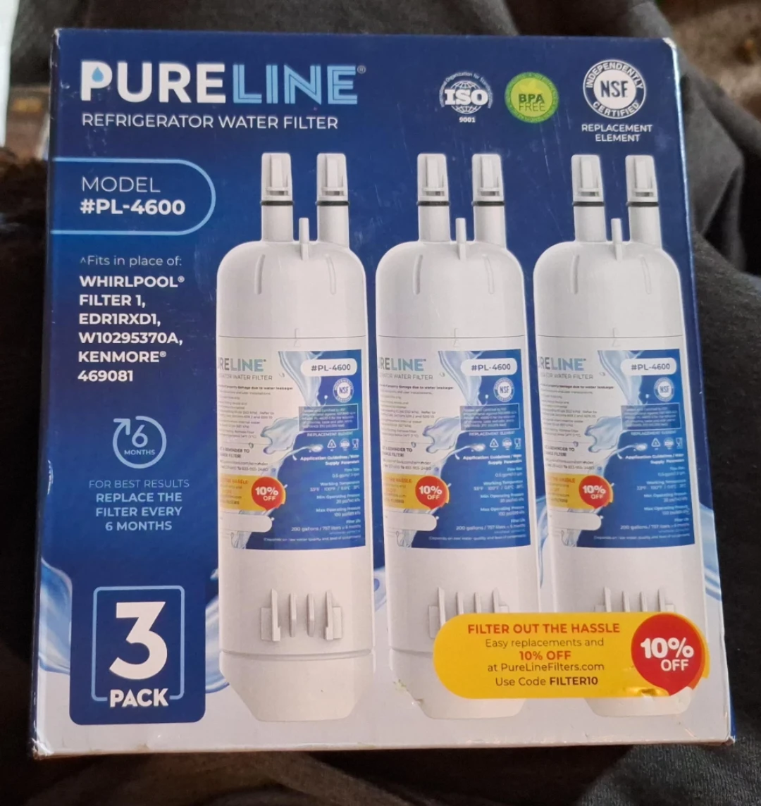 Pureline Refrigerator Water Filter 3-Pack PL-4600