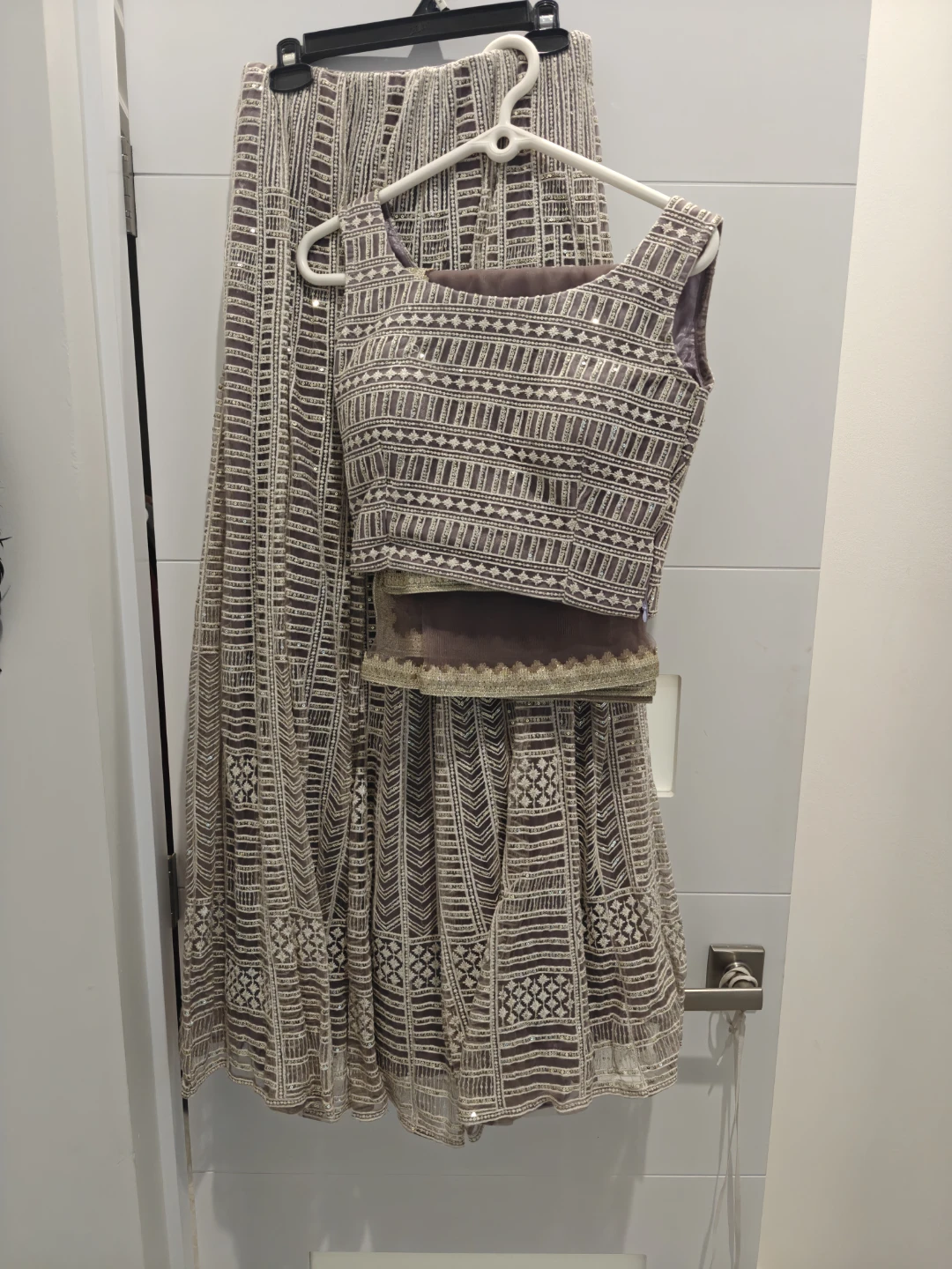 Women's Embroidered Top and Skirt Set