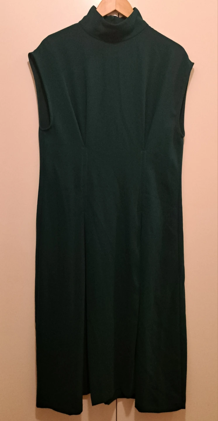 ZARA WOMAN green mock neck dress