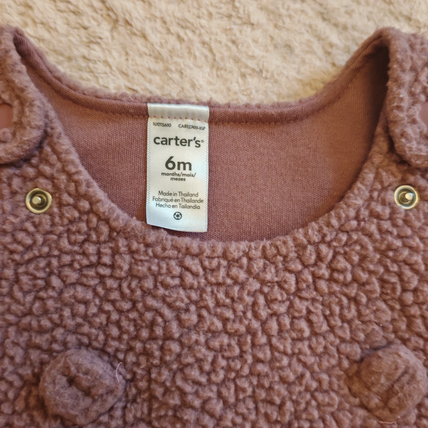 Carter's Bear Sherpa Bunting Suit - 6 Months - photo 4