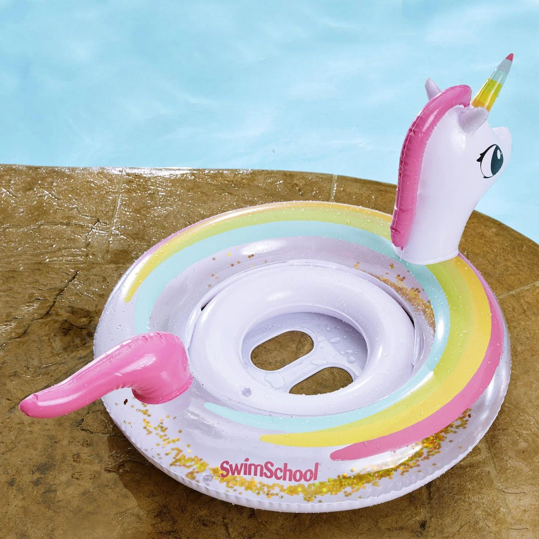 SwimSchool Unicorn Glitter BabyBoat Baby Float - photo 2