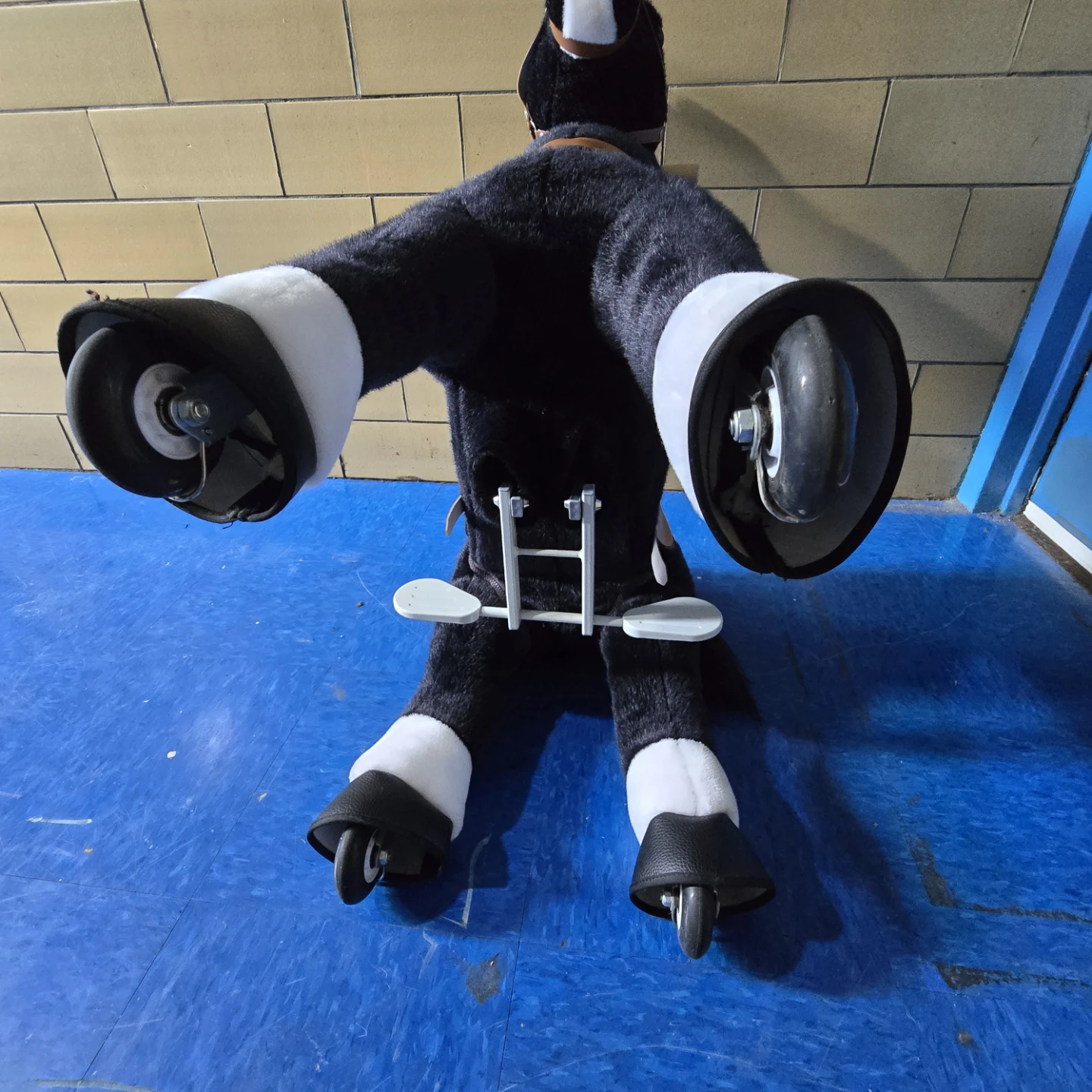 PonyCycle Black Ride Plush Mechanical with Wheels - photo 5