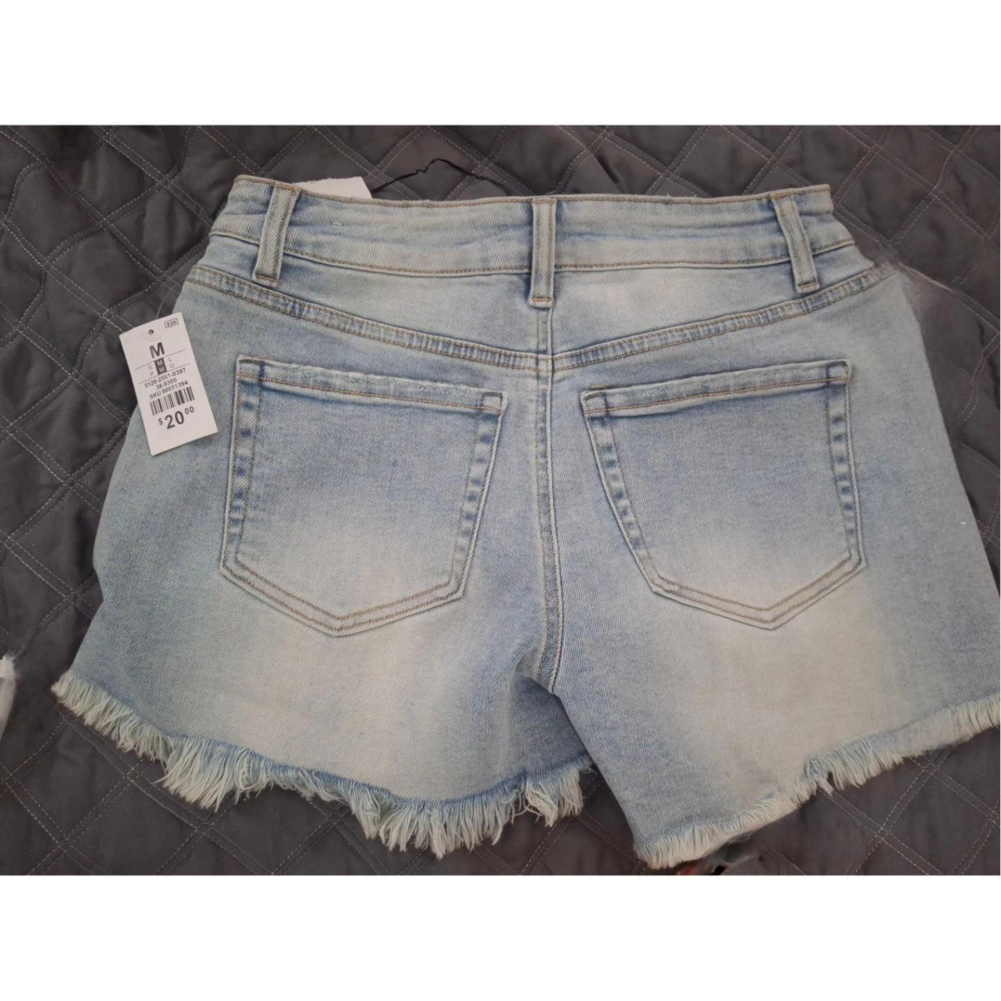 NWT High Rise Wax Jeans Straight Fit Distressed Denim Shorts - photo 2