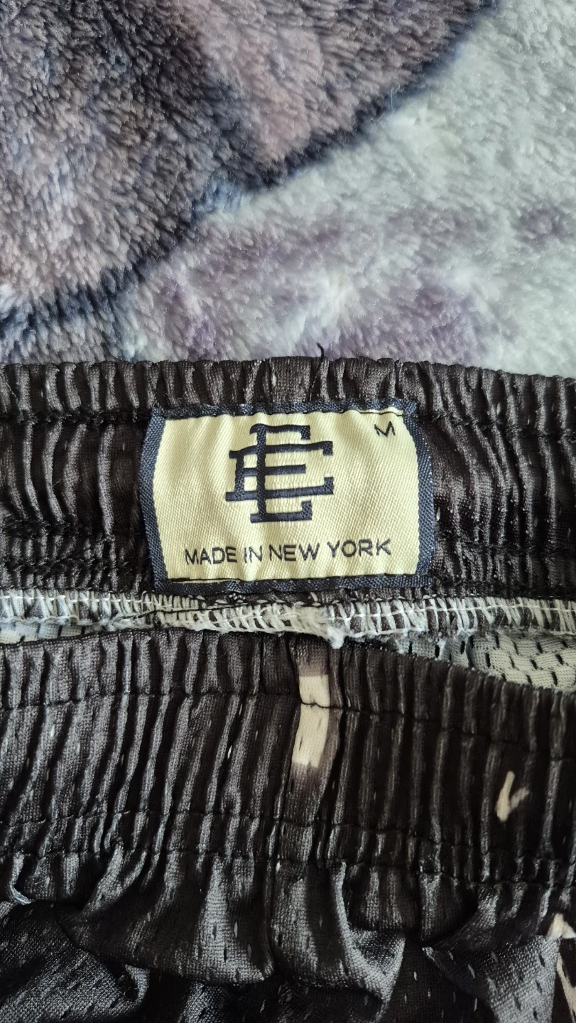 Eric Emanuel EE Mesh Shorts Size M Black Cityscape Print - photo 3