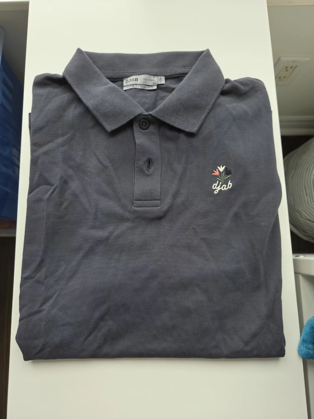 DJAB PAR SIMONS Grey Organic Cotton Polo Shirt