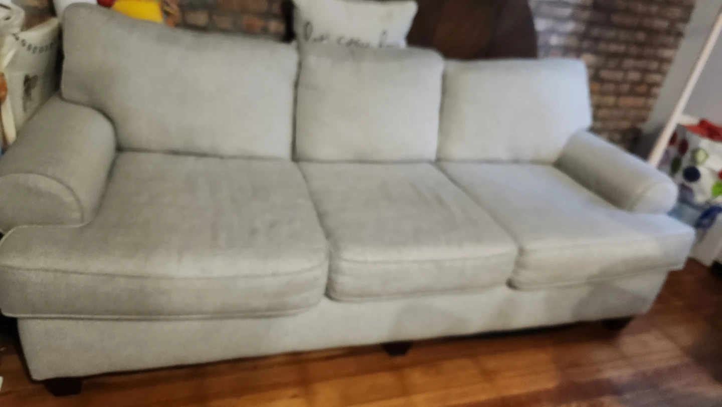 Gray Sofa with Decorative Pillows - photo 2