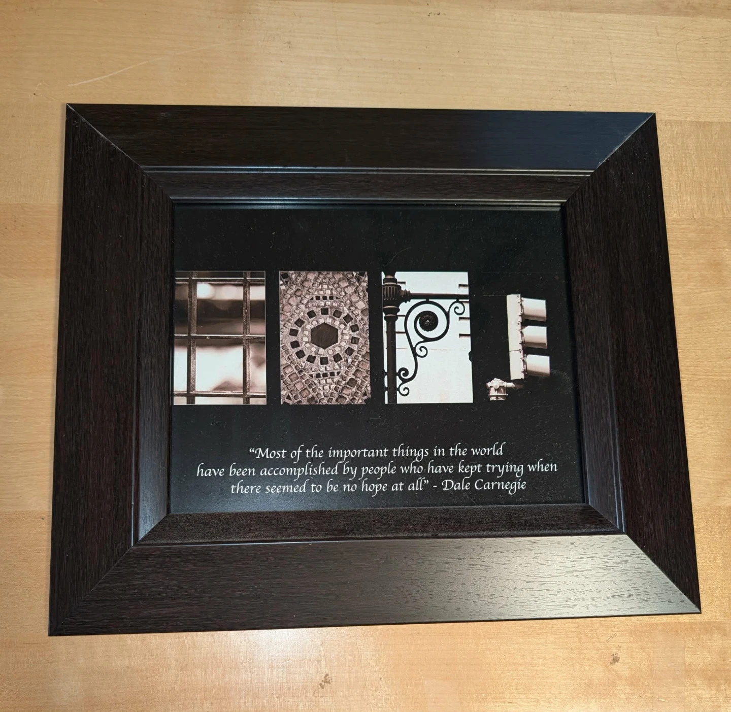 Inspirational Framed Art - Dale Carnegie Quote. - photo 2