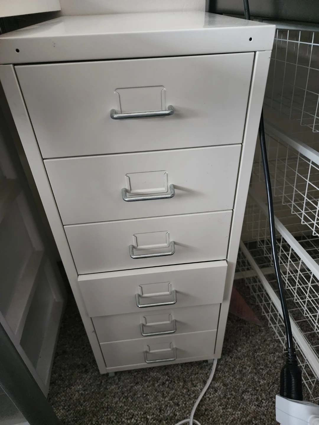 IKEA HELMER 6-Drawer Metal Storage Unit
