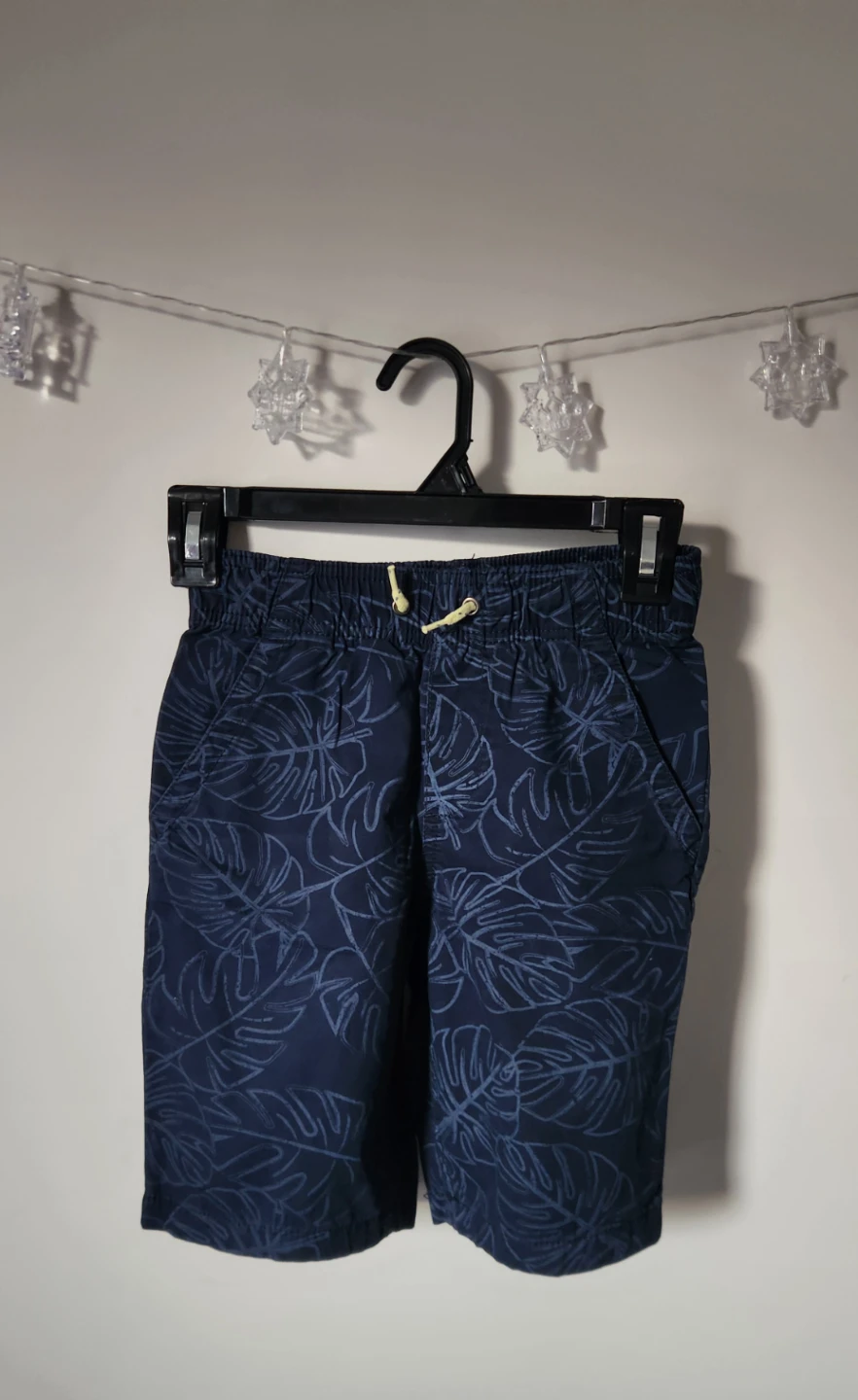 Boy's Navy tropical print short