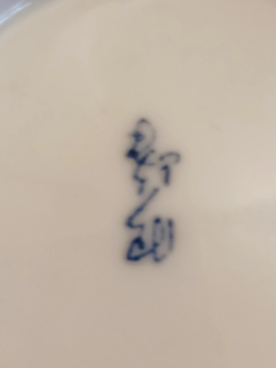 Japanese Blue and White Floral Ceramic Bowl - photo 4