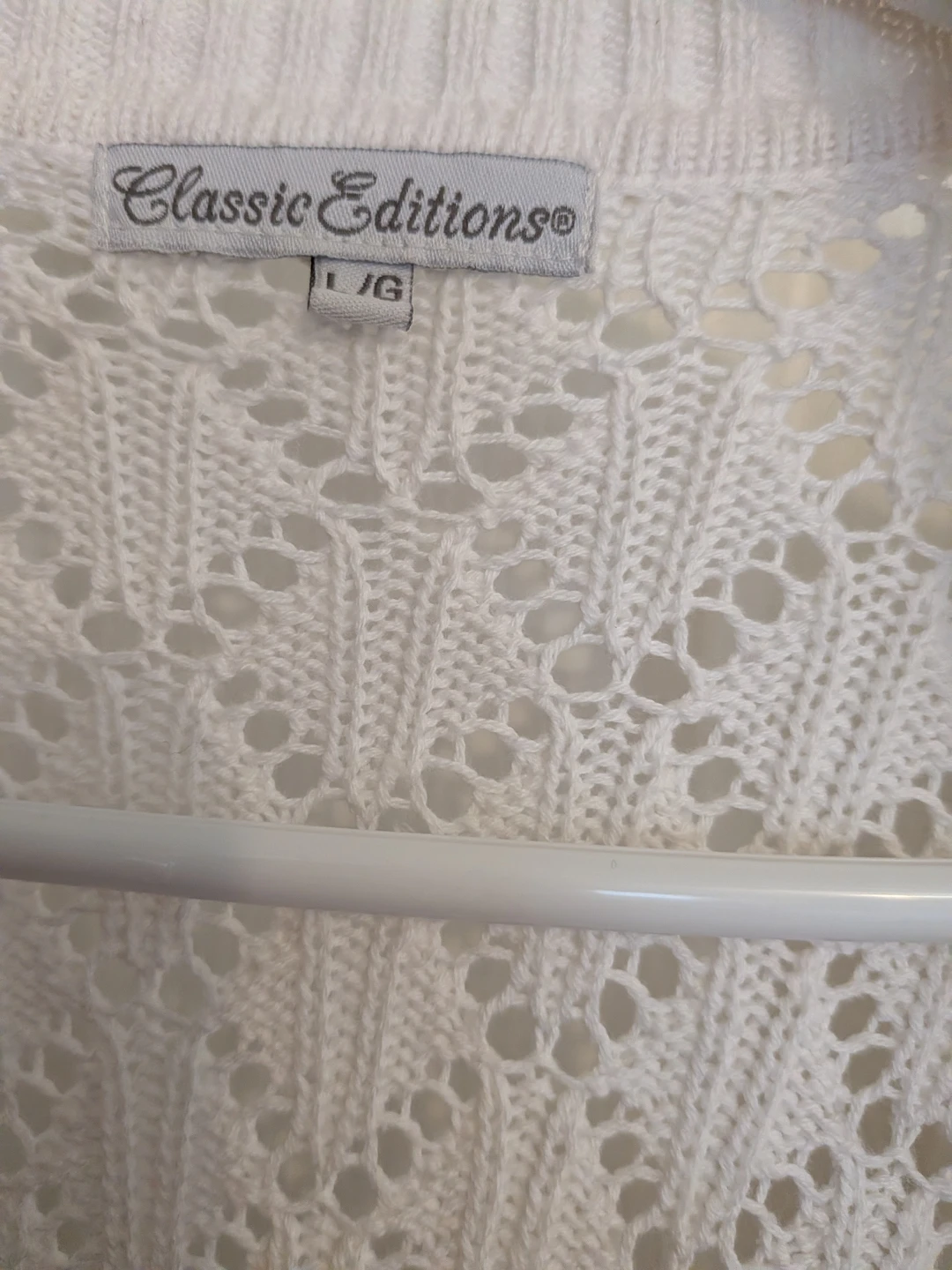 Classic Editions Women's White Knit Cardigan Size L/G - photo 3
