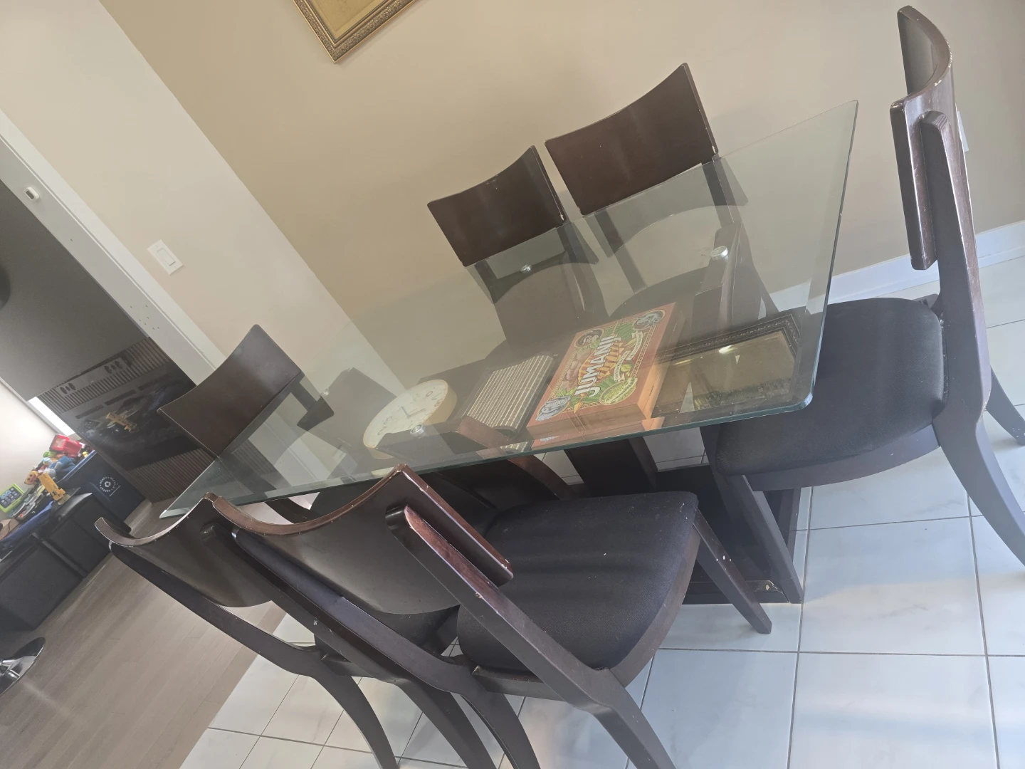 Glass Top Dining Table with 6 Chairs - photo 4