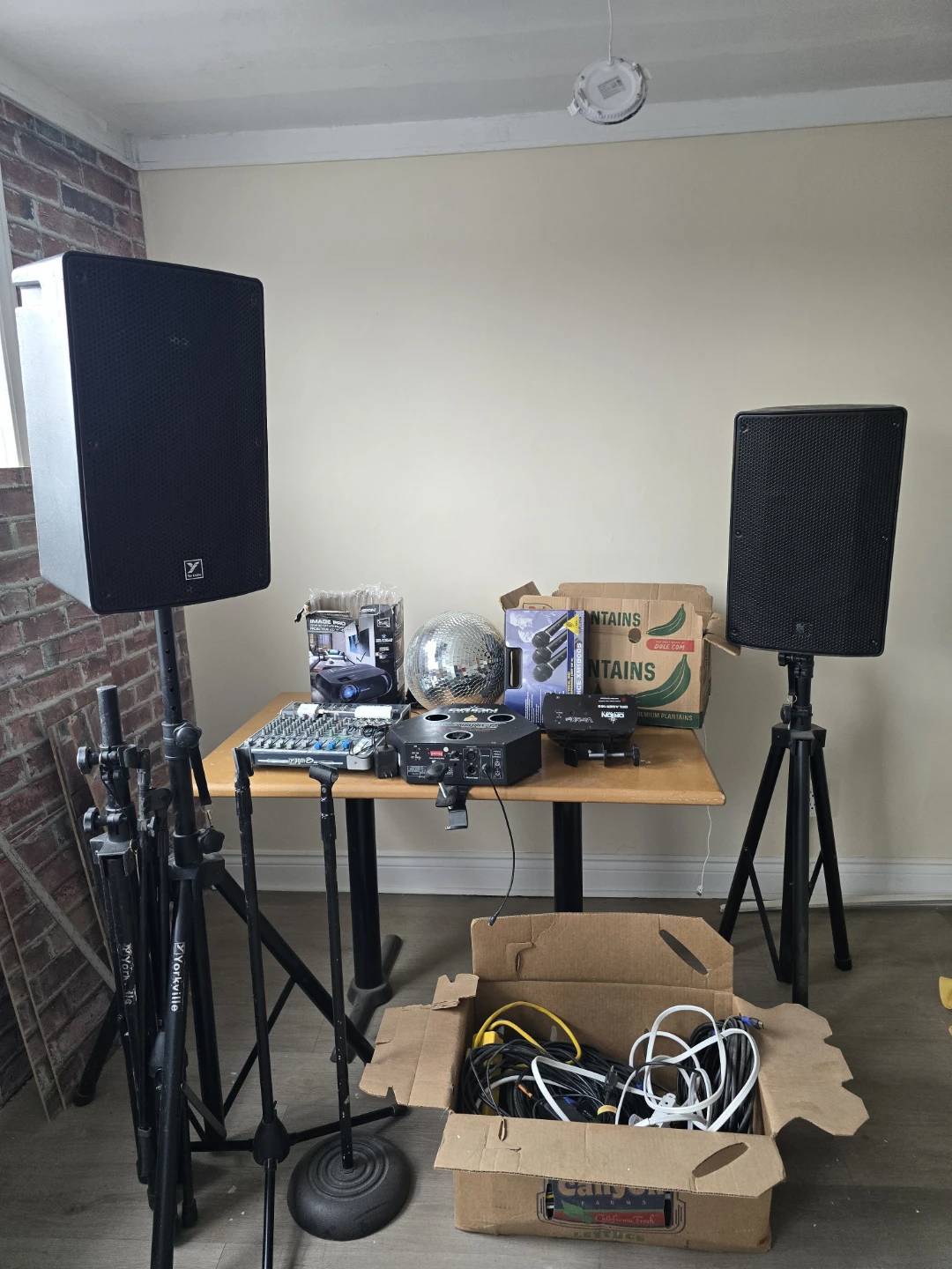 Complete DJ/PA System with Speakers, Mixer, and Cables - photo 4