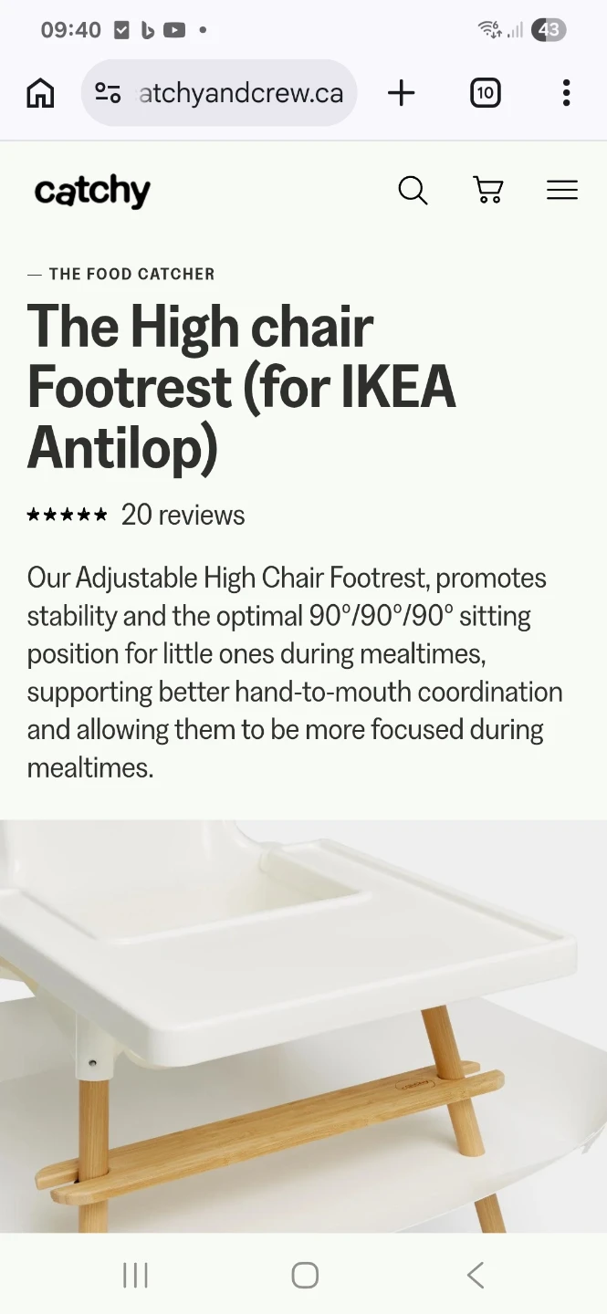 Brand New Bamboo High Chair Footrest – Factory Sealed - photo 5