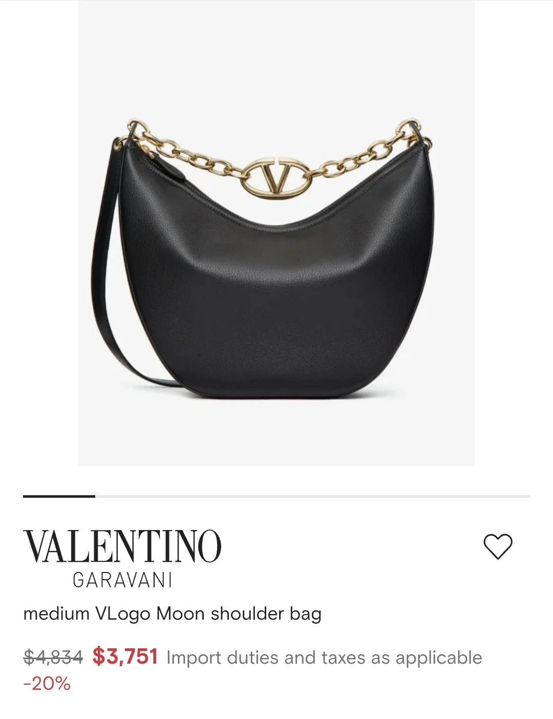 Valentino Garavani Medium VLogo Moon Shoulder Bag - photo 2