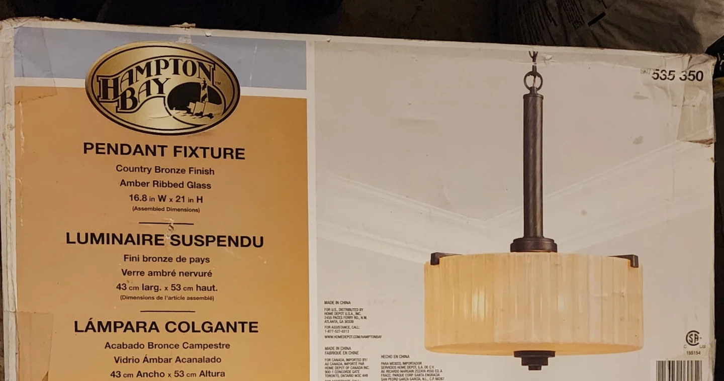 Hampton Bay Pendant Light Fixture - photo 2