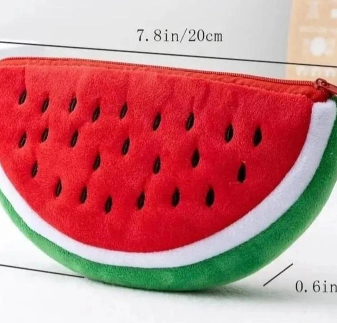 Plush Watermelon Pencil Case Pouch - photo 2